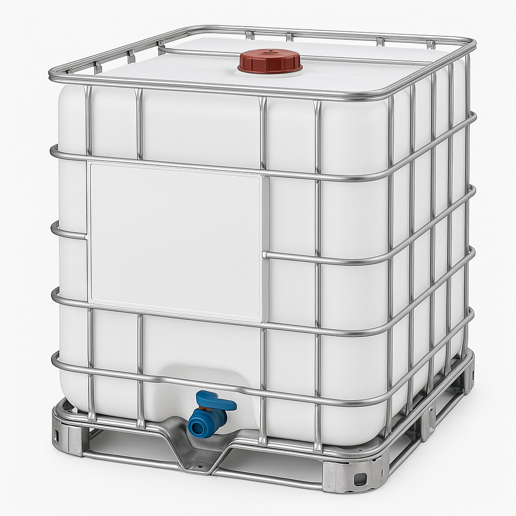 O que é um container IBC de 1000 litros e como ele é utilizado nas indústrias?